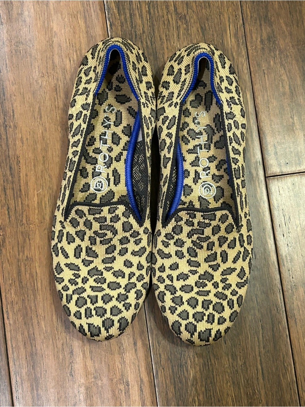 Rothy’s Mocha Spot Loafer Leopard Cheetah Animal Print Flats women's Size 9W